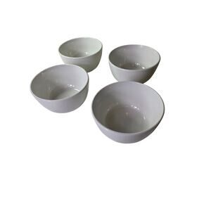PROJECT 62 White Large Heavy Stoneware Cereal Soup Bowls Set of 4